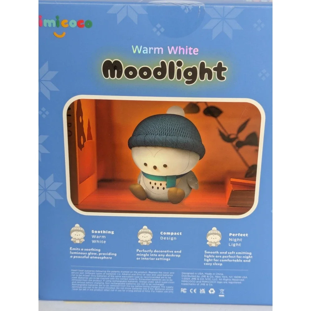 Mimicoco Warm White Moodlight Hootie Owl nursery light lamp LED powered glowing